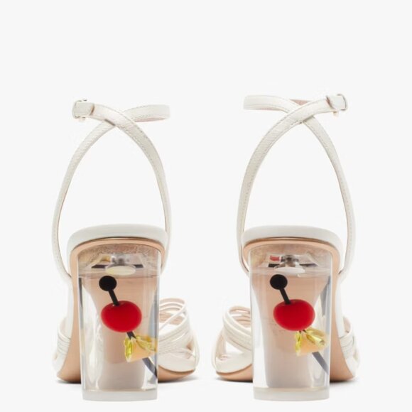 Kate Spade New York Happy Hour Sandals Womens Size 10 B Ankle Strap White $298. - Picture 2 of 9